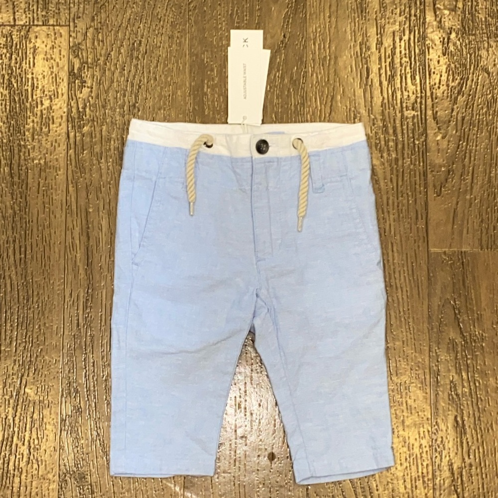 NWT Jane and Jack Linen Pants 3-6 Mos